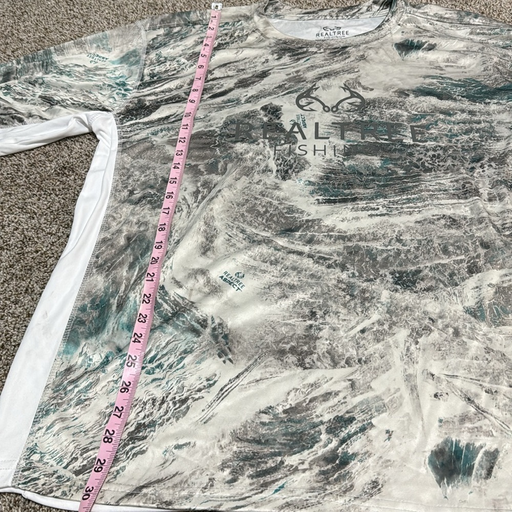 REALTREE FISHING RTF Poly Short Sleeve Tee in Aspect Arctic White size X… - Picture 3 of 8